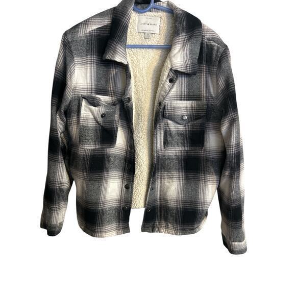 Lucky Brand Plaid Jacket Women's Size Med Shacket - Picture 1 of 5